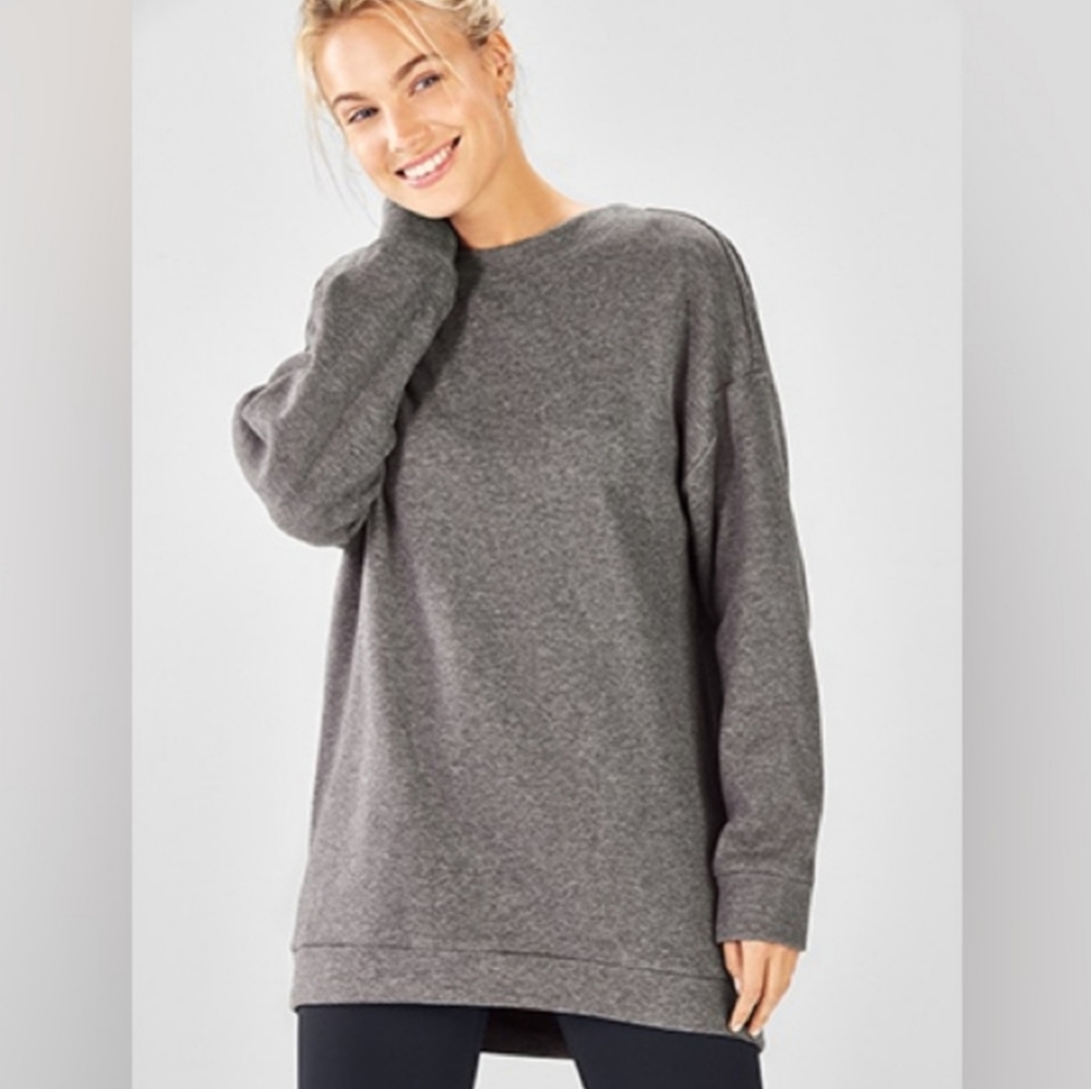 Fabletics Nina Laced Back Gray Pullover Swestshir… - image 8
